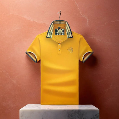 Chance | Men's Elegant Polo Shirt with Check Collar