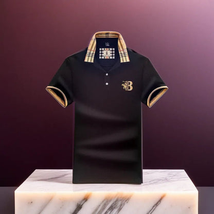 Chance | Men's Elegant Polo Shirt with Check Collar