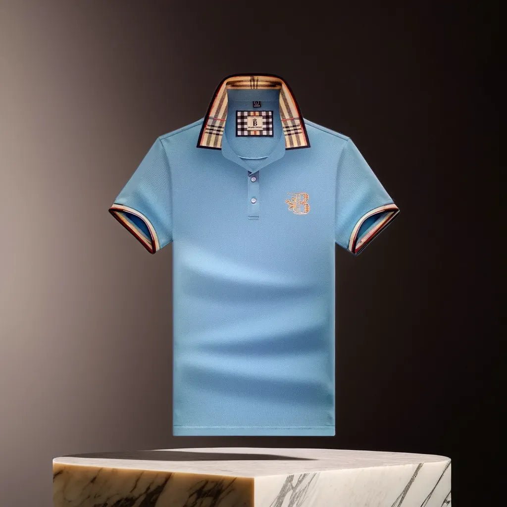 Chance | Men's Elegant Polo Shirt with Check Collar