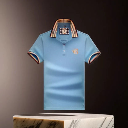 Chance | Men's Elegant Polo Shirt with Check Collar