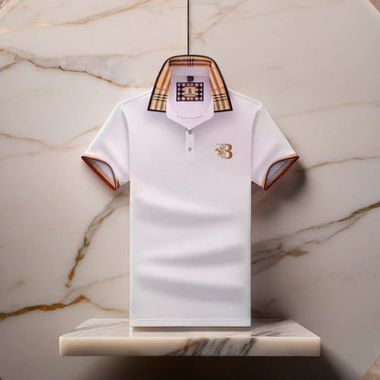 Chance | Men's Elegant Polo Shirt with Check Collar
