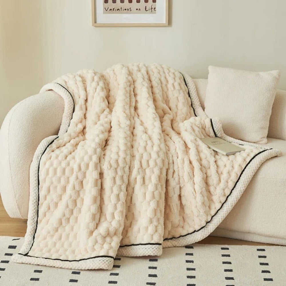 Sherpa Fleece Throw Blanket For Cozy Evenings