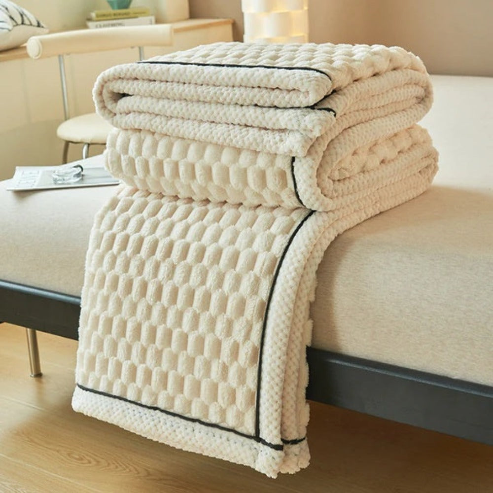 Sherpa Fleece Throw Blanket For Cozy Evenings