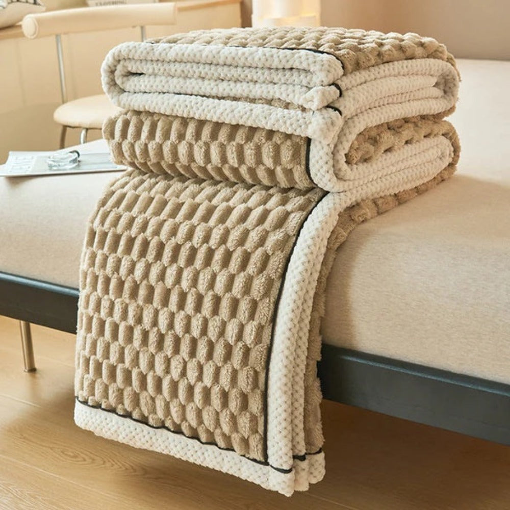 Sherpa Fleece Throw Blanket For Cozy Evenings
