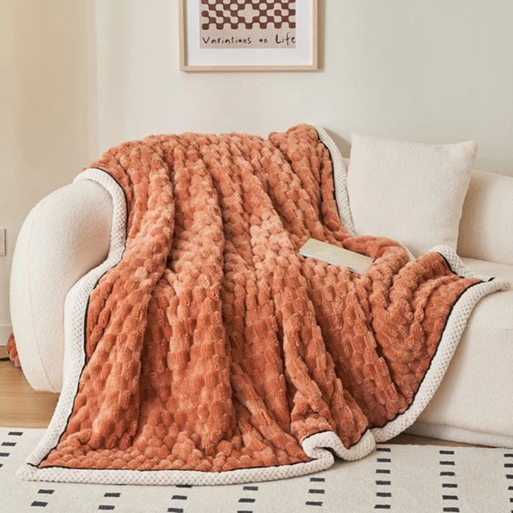 Sherpa Fleece Throw Blanket For Cozy Evenings