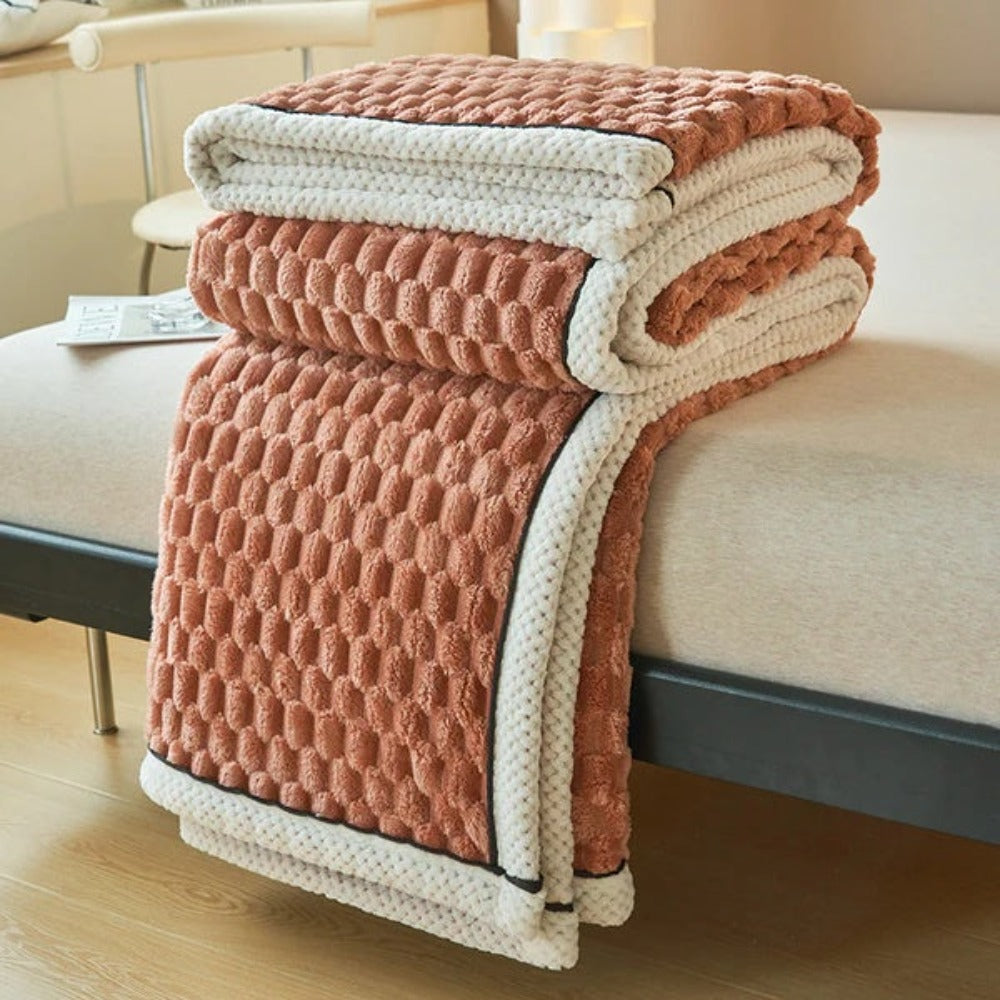 Sherpa Fleece Throw Blanket For Cozy Evenings