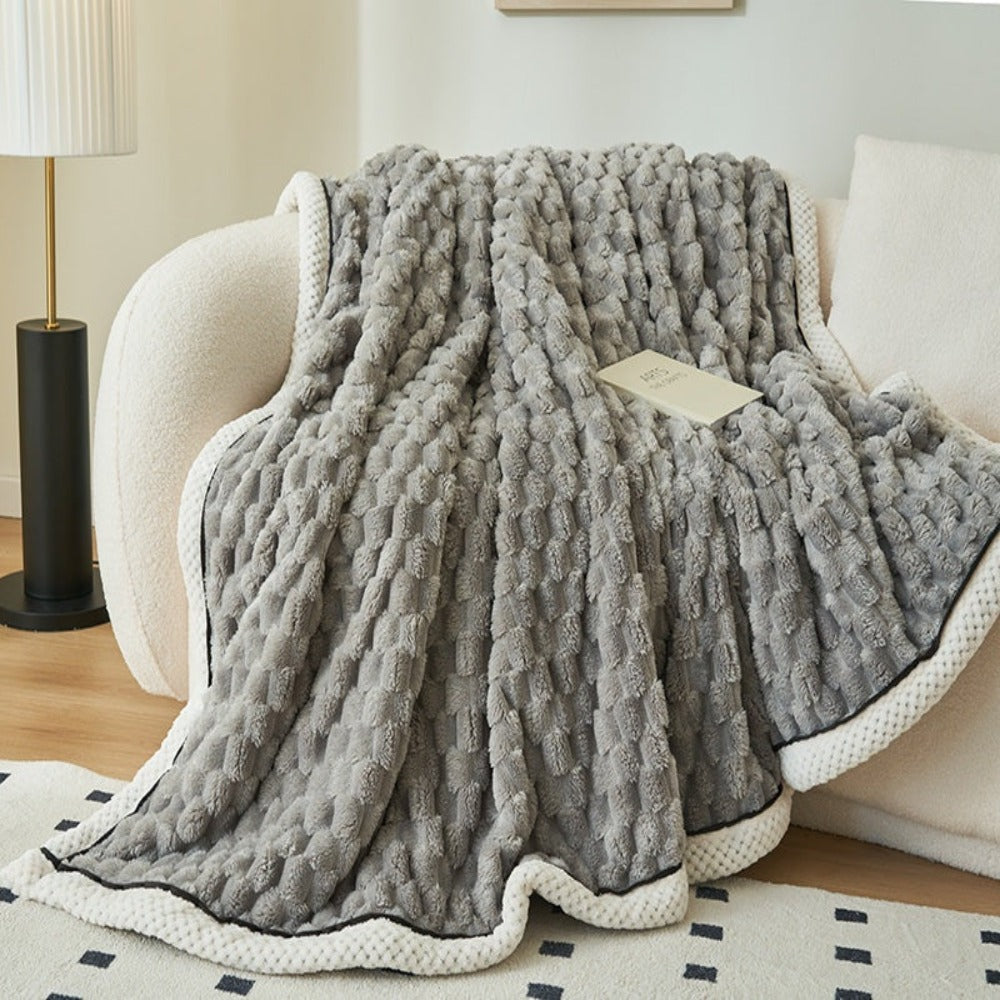 Sherpa Fleece Throw Blanket For Cozy Evenings