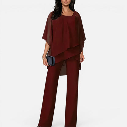 Women's two-piece set with wide legs and a loose top