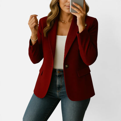 Women's tailored blazer with button closure