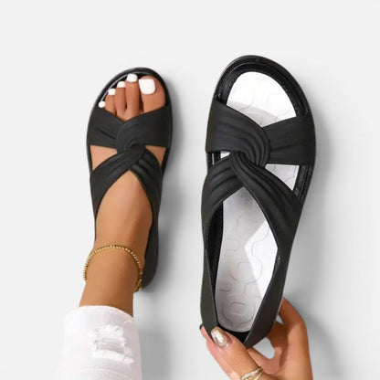 Women's sandals with knot detail
