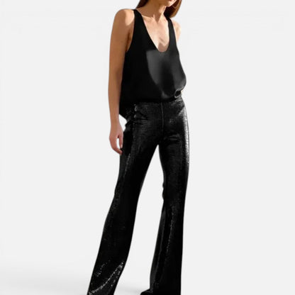 Women's sleeveless top with a deep neckline