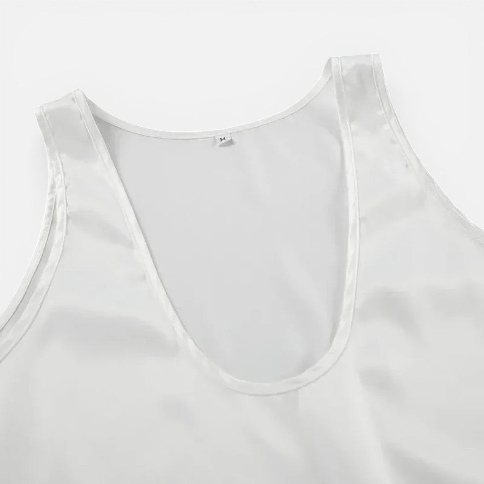 Women's sleeveless top with a deep neckline