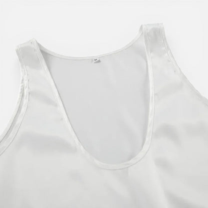Women's sleeveless top with a deep neckline