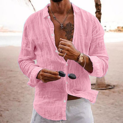 Brody | Men’s Summer Long Sleeve Shirt with Button Front