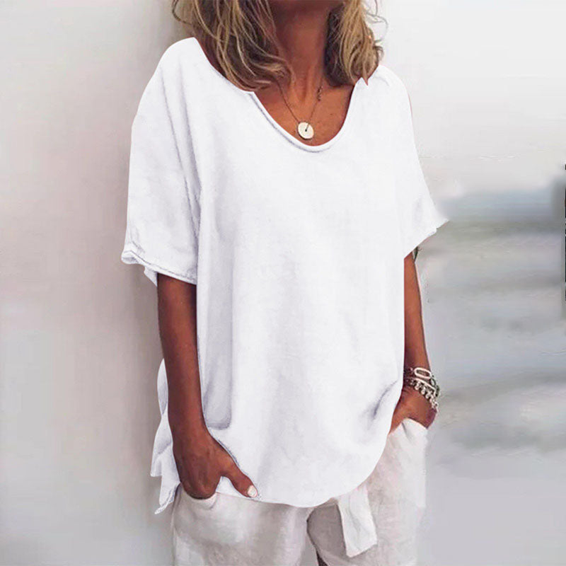 Women's round neck T-shirt | Short sleeves