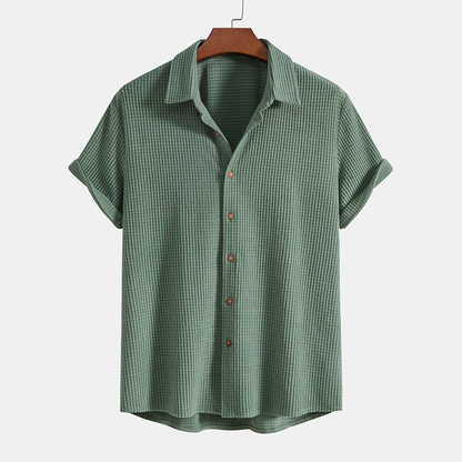 Garrett | Men’s Casual Short Sleeve Two Piece Set with Drawstring Shorts