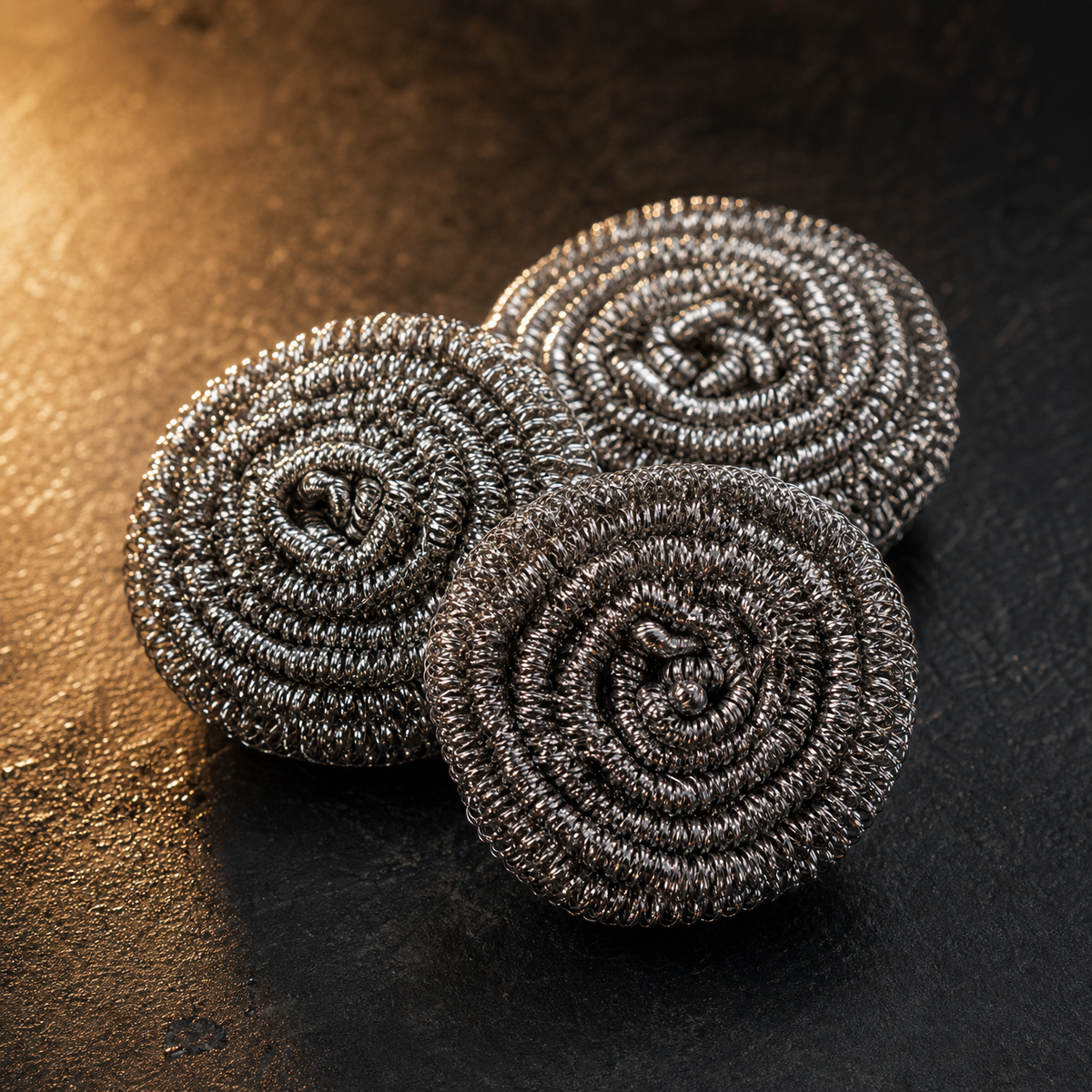 Titanium Pan Scrubbers for Gentle Deep Cleaning