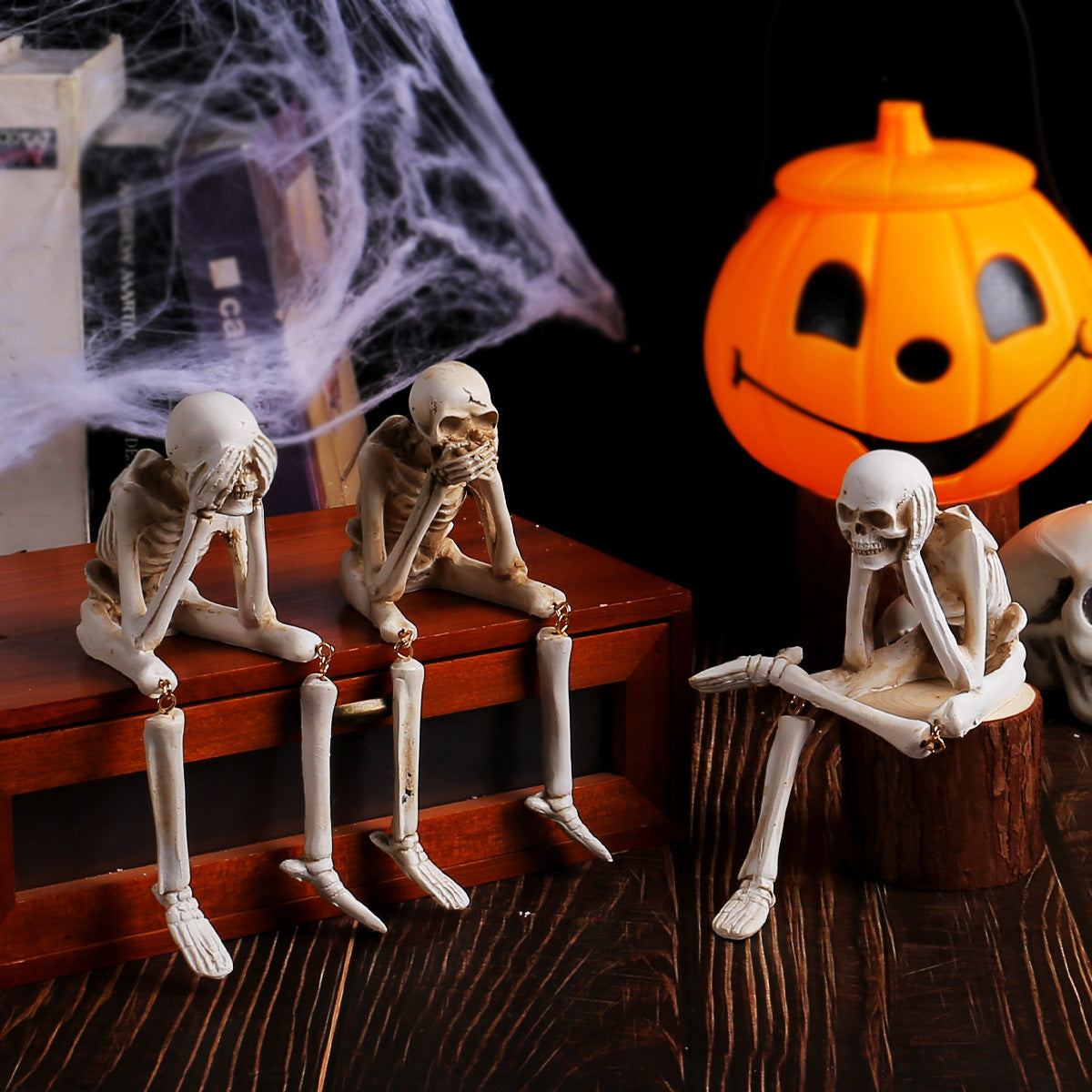 Spooky Skeleton Ornament Set For Easy Halloween Decor