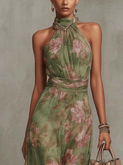Women's Floral Print Maxi Dress