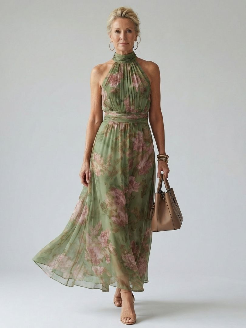 Women's Floral Print Maxi Dress