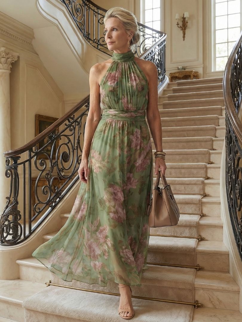 Women's Floral Print Maxi Dress