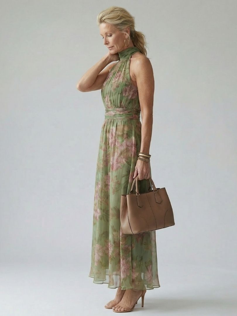 Women's Floral Print Maxi Dress