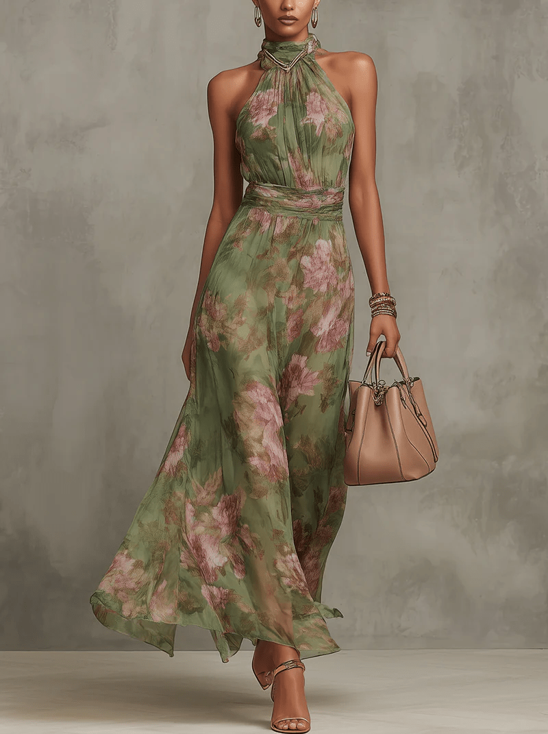 Women's Floral Print Maxi Dress