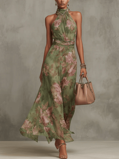 Women's Floral Print Maxi Dress