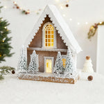 Wooden Christmas House Lighting for Cozy Glow