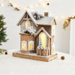 Wooden Christmas House Lighting for Cozy Glow