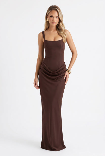 Women's Dress - Modern Cut with Pleats for Summer Parties