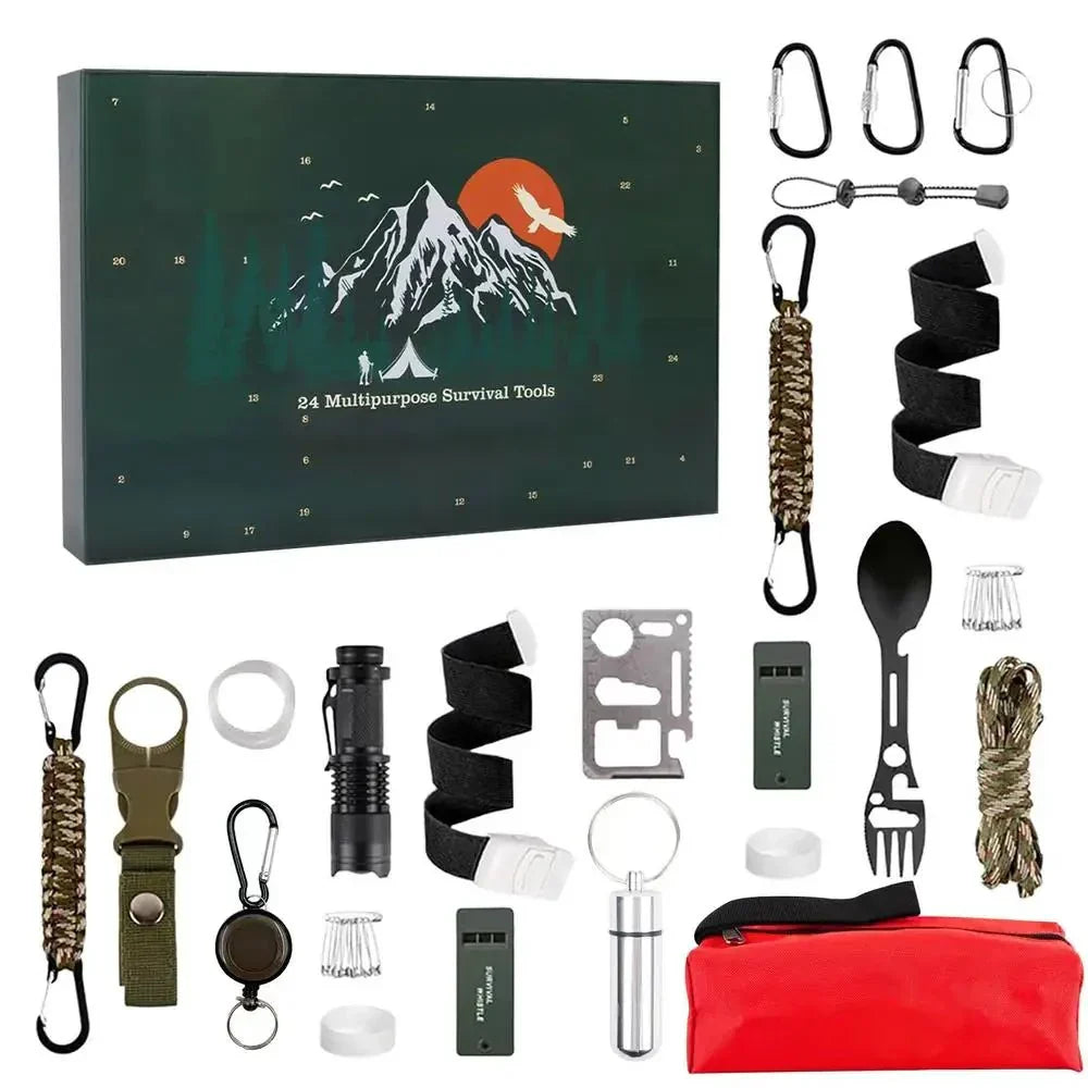 Survival Advent Calendar With 24 Outdoor Tools