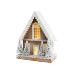 Wooden Christmas House Lighting for Cozy Glow
