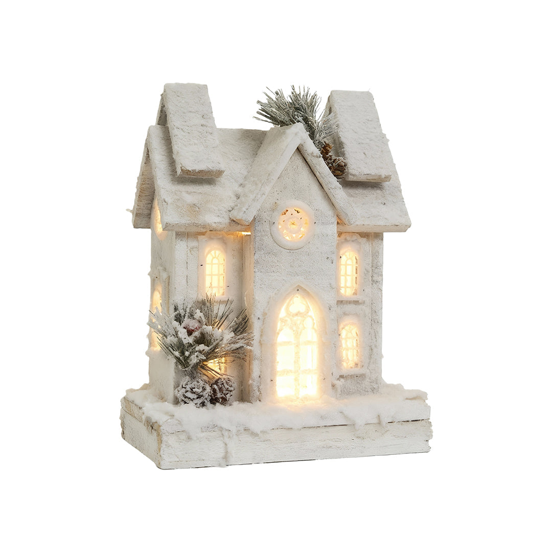 Wooden Christmas House Lighting for Cozy Glow