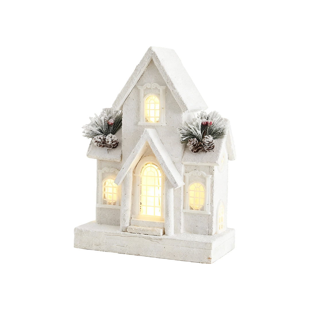 Wooden Christmas House Lighting for Cozy Glow