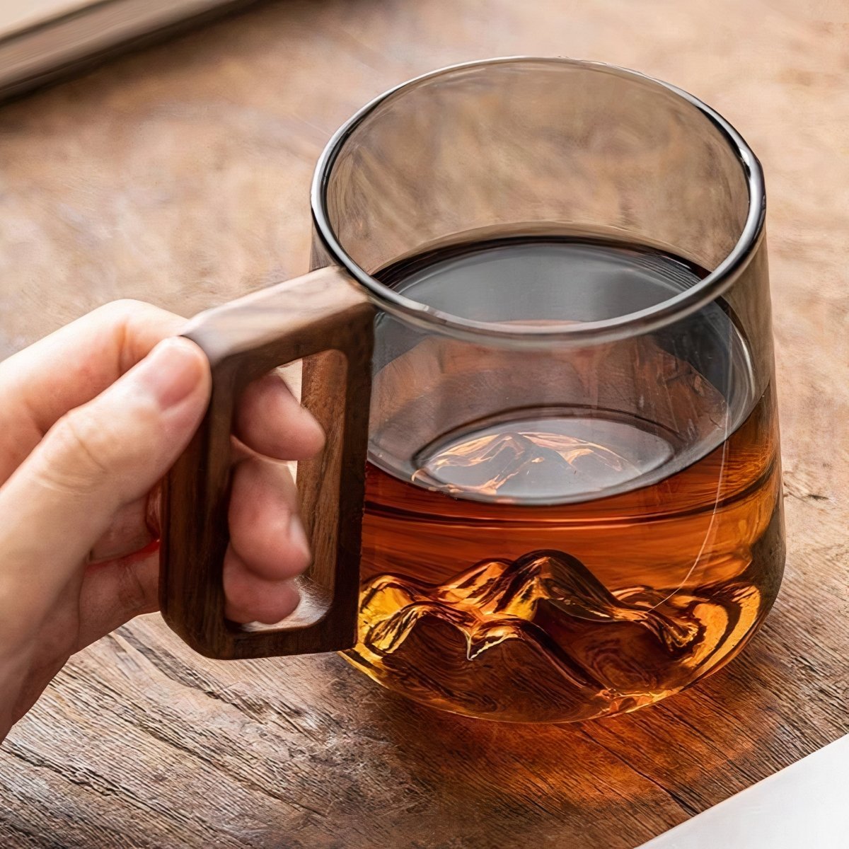 Smoked Glass Coffee Mug for Cozy Sips