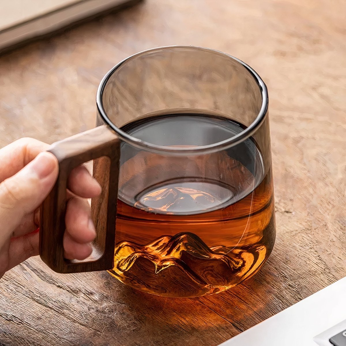 Smoked Glass Coffee Mug for Cozy Sips