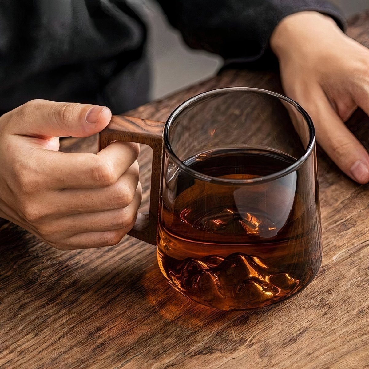 Smoked Glass Coffee Mug for Cozy Sips