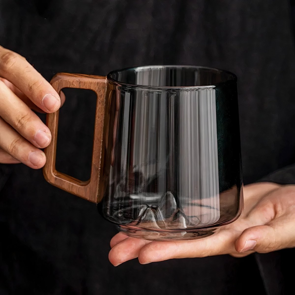 Smoked Glass Coffee Mug for Cozy Sips