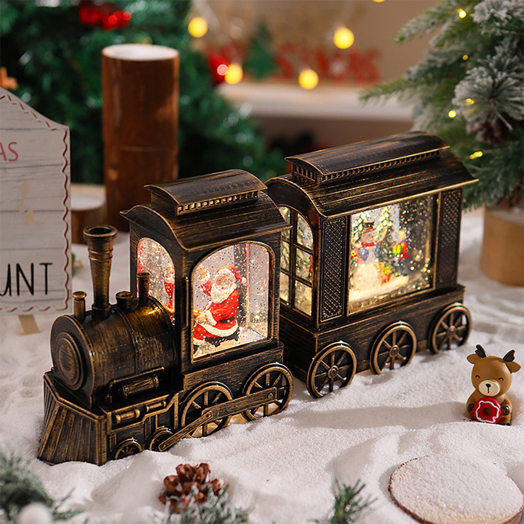 Christmas Train Lights With Snowfall Glow