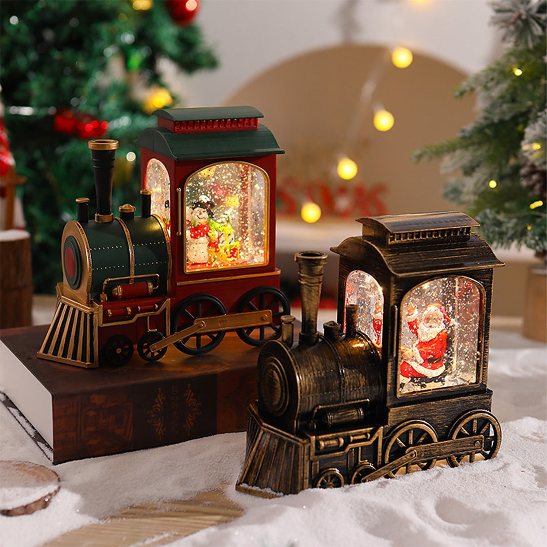 Christmas Train Lights With Snowfall Glow