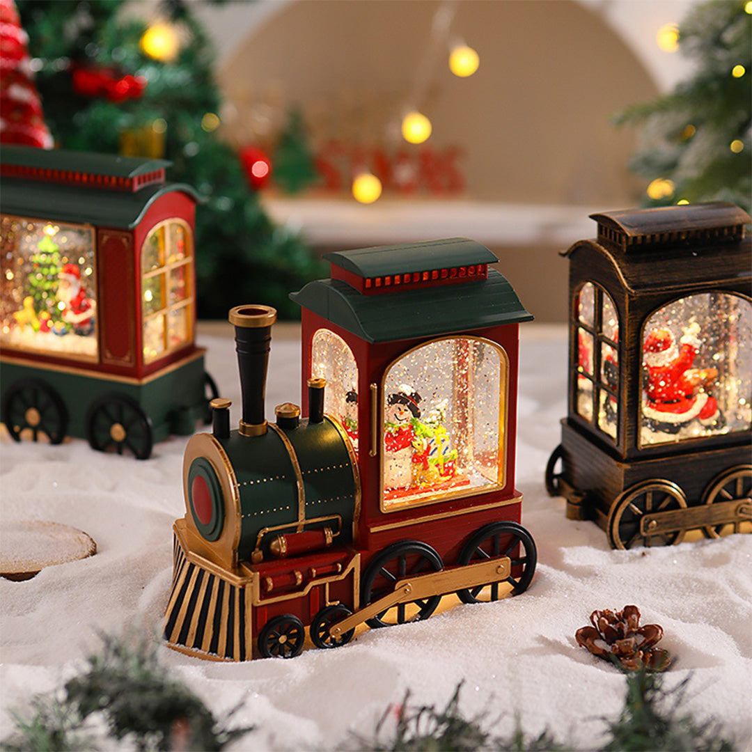 Christmas Train Lights With Snowfall Glow