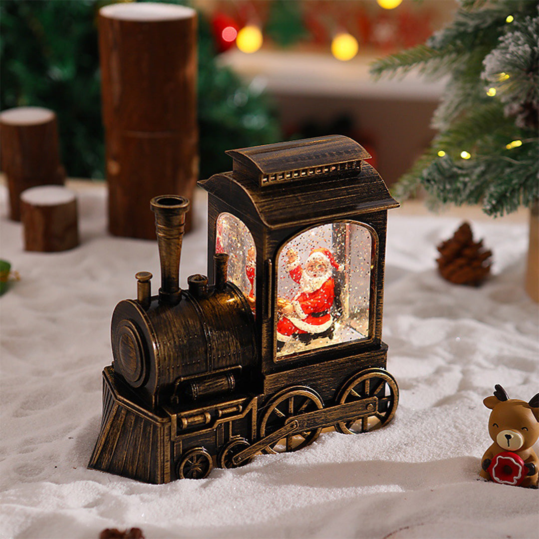 Christmas Train Lights With Snowfall Glow