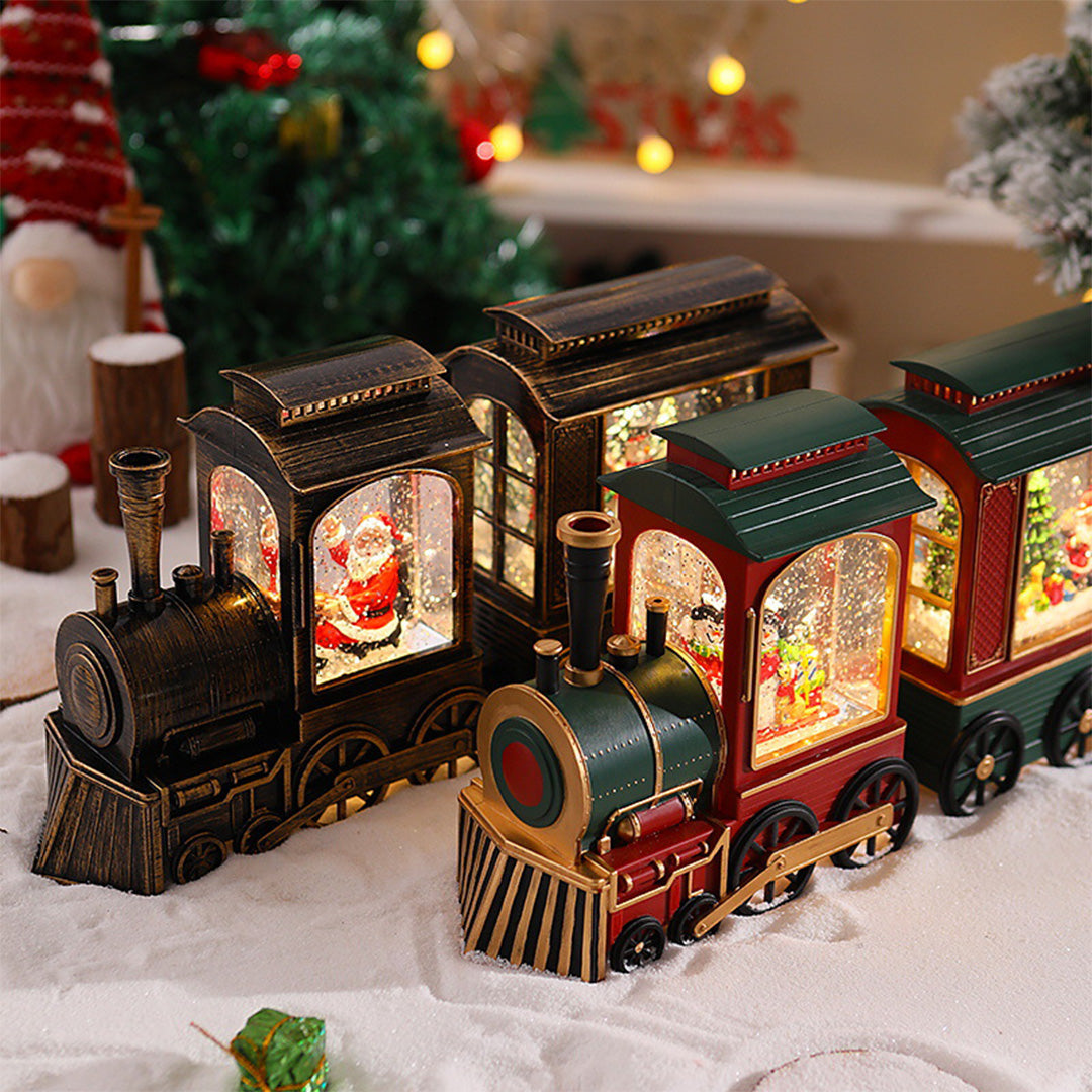 Christmas Train Lights With Snowfall Glow