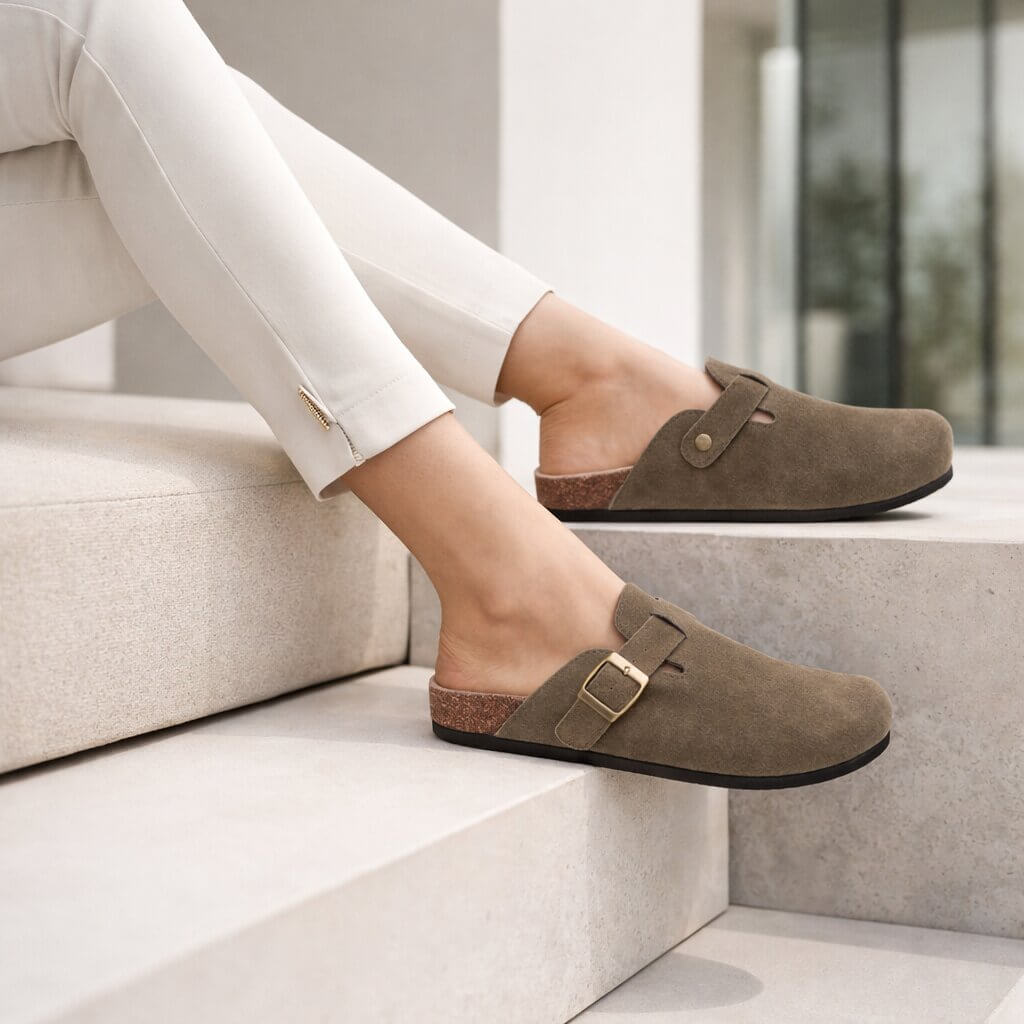 Unisex Clogs with Adjustable Buckle and Closed Toe