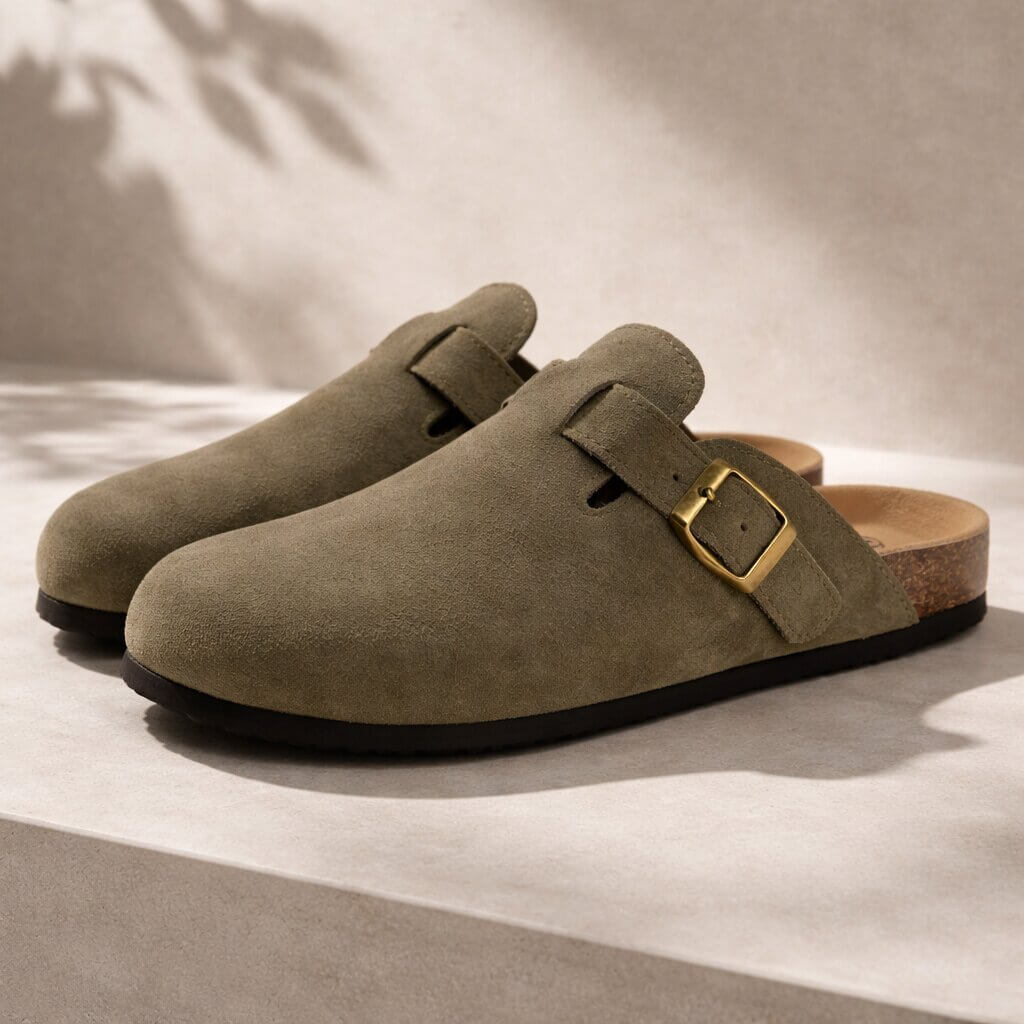 Unisex Clogs with Adjustable Buckle and Closed Toe
