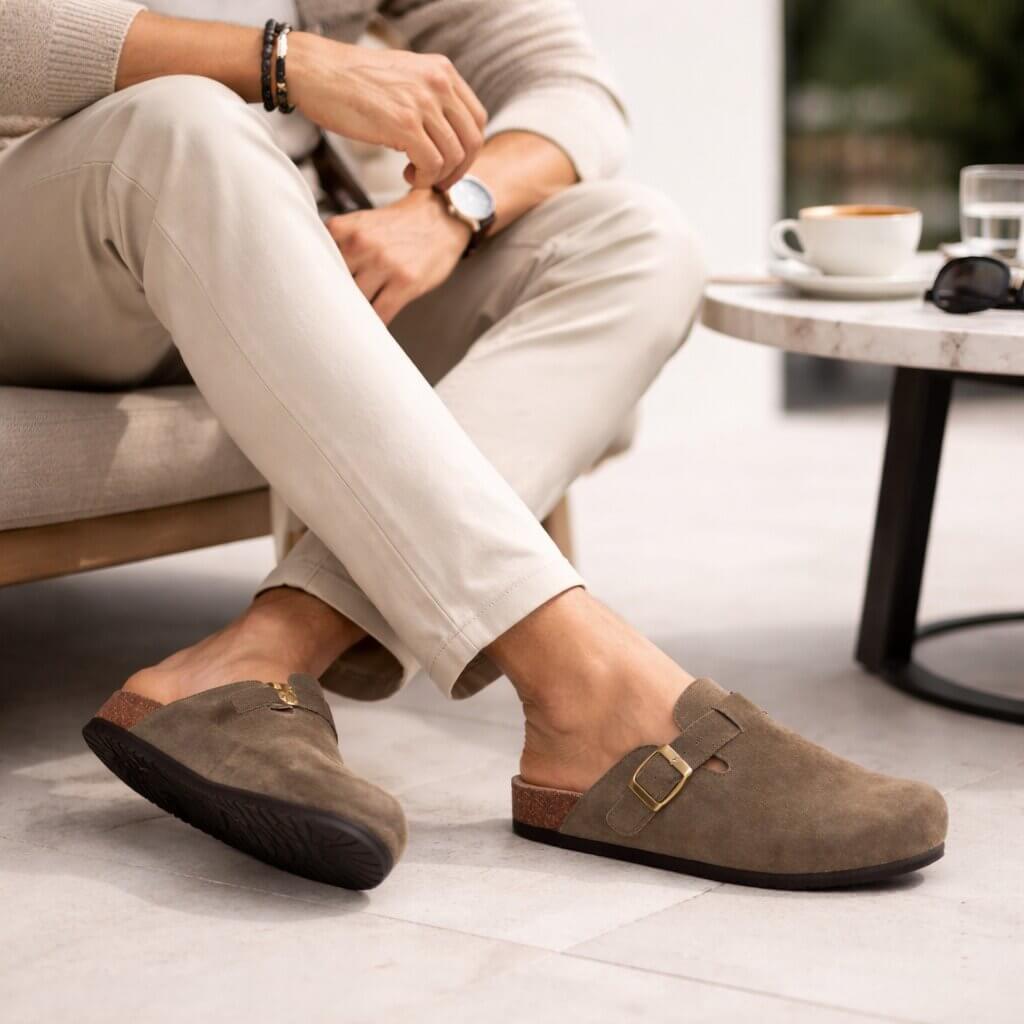 Unisex Clogs with Adjustable Buckle and Closed Toe
